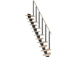 Dolle Innentreppen^Mittelholmtr. Berlin Eiche Weiß Anthrazit GH 292 cm Variabel 64 cm FSC®