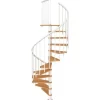 Dolle Handläufe|Innentreppen^Spindeltreppe Montreal Ø 120 cm Buchenfurnier Geländer Weiß FSC