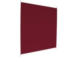 ECD Germany Fenster-Zubehör^Plissee Klemmfix ohne Bohren 55x200 cm Bordeaux Blickdicht Faltrollo