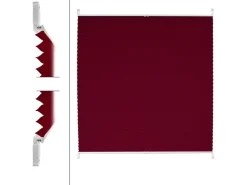 ECD Germany Fenster-Zubehör^Plissee Klemmfix ohne Bohren 55x200 cm Bordeaux Blickdicht Faltrollo