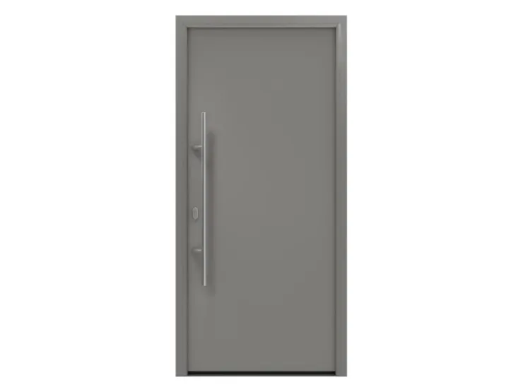 EcoStar Haustüren^Haustür Isopro IP 010 110 cm x 210 cm DIN L Graualuminium