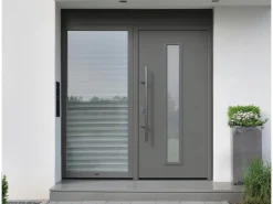 EcoStar Haustüren^Haustür Isopro IP 020S 110 cm x 210 cm DIN L Graualuminium
