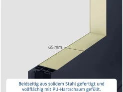 EcoStar Haustüren^Haustür Isopro IP 010 110 cm x 210 cm DIN L Anthrazitgrau