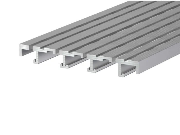 Abläufe|Entwässerungsrinnen^Entwässerungsrinne Pro 150 mm x 20 mm x 2.000 mm Eloxiert