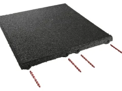 Drainage^Fallschutzplatte/Elastikmatte 50 cm x 50 cm x 3 cm Schwarz