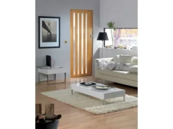 Falttüren*Grosfillex Falttür Larya Glas Eiche hell Nachbildung 84 cm x 205 cm