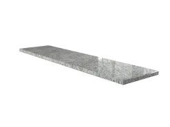 Fensterbänke^Fensterbank Sino Grau-Weiß 126 cm x 20 cm x 2 cm mit Wasserrille