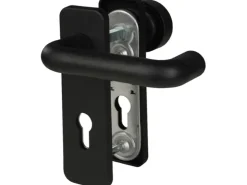 Alpertec Wohnungseingangstüren^Feuerschutz Kurzschild-Garnitur "Nylon" Wohnungseingangstüren Knopf-Drücker