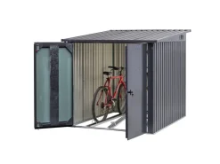 Abläufe*Floraworld Fahrradgarage 3 Fahrräder Anthrazit 163,5 cm x 204 cm