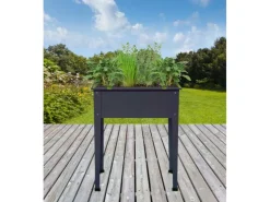 Abläufe*Floraworld Hochbeet Season 60 cm x 30 cm x 80 cm Anthrazit