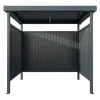 Floraworld Abläufe^Multifunktionsunterstand Smoke Vorderseite Offen 204 x 214 x 214 cm