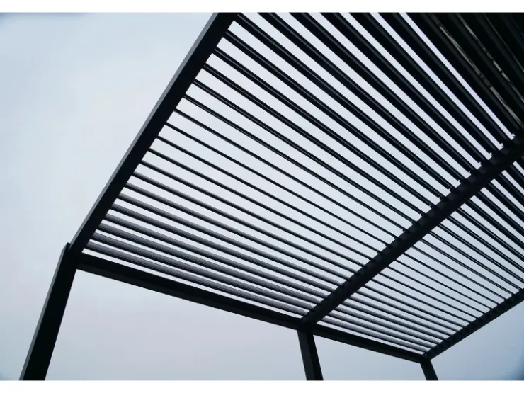 Floraworld Abläufe^Pergola mit Lamellendach Anthrazit 400 cm x 310 cm