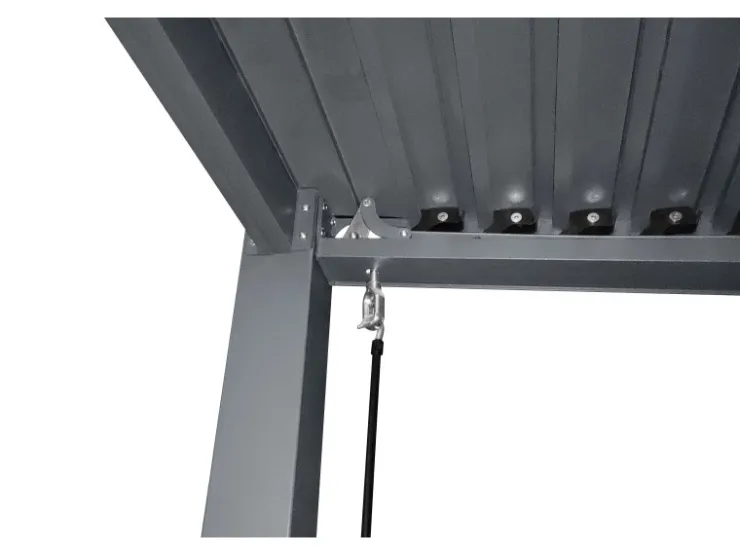 Floraworld Abläufe^Pergola mit Lamellendach Anthrazit 400 cm x 310 cm