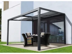 Abläufe*Floraworld Terrassenüberdachung Air Anthrazit (BxT) 390 cm x 299 cm