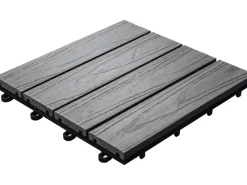 Florco Drainage^Kunststoff/Holz Klickfliese WPC 3D, 30x30x2,7 cm, 6 Stk/VPE Anthrazit