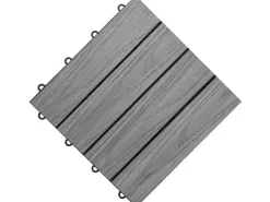Florco Drainage^Kunststoff/Holz Klickfliese WPC 3D, 30x30x2,7 cm, 6 Stk/VPE Anthrazit