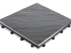 Natursteinfliesen*Florco Naturstein-Klickfliese Stone Schiefer, vollfl. 30x30x2,8 cm, 4 Stk/VPE