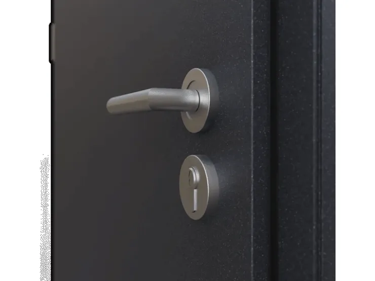 Haustüren^FM Türen AS68 Modell 01 1000 x 2000 Anthrazit Rechts Innen Beschläge Set 13 Glas 20