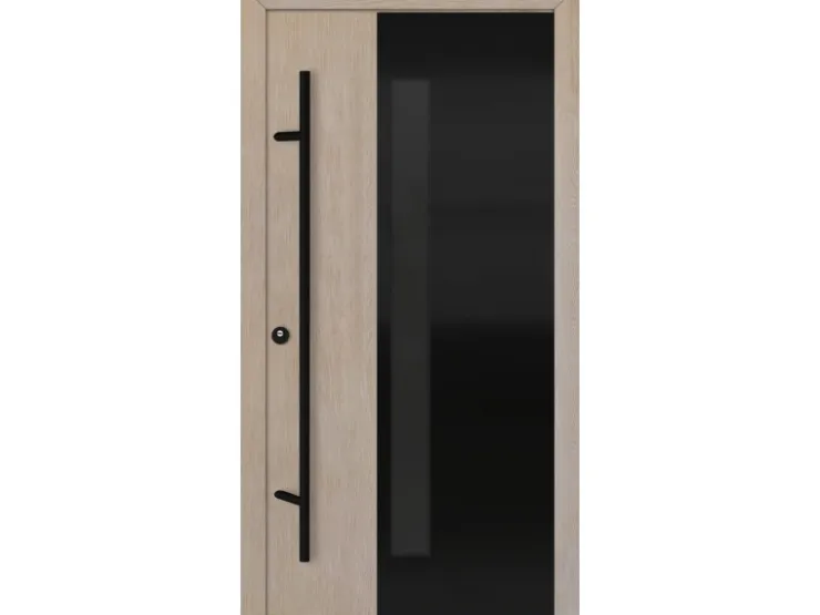 Wohnungseingangstüren* FM Türen AS68 Modell 66 1000 x 2100 Turner-Eiche Links Innen Beschläge Set 01