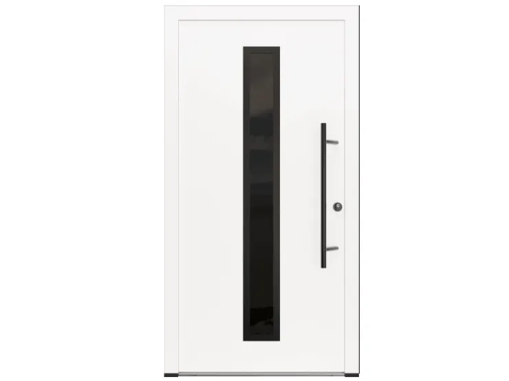Haustüren^FM Türen AS68 Modell 21 1000 x 2100 Weiß Rechts Innen Beschläge Set 13 Glas 09