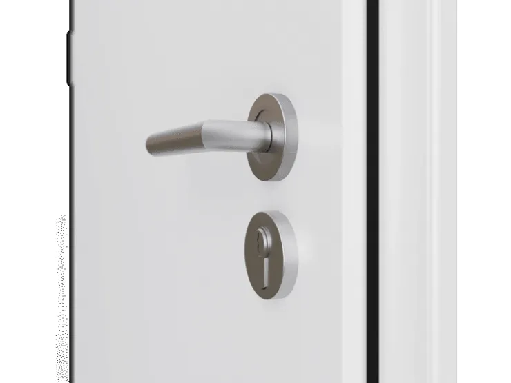 Haustüren^FM Türen AS68 Modell 21 1000 x 2100 Weiß Rechts Innen Beschläge Set 13 Glas 09