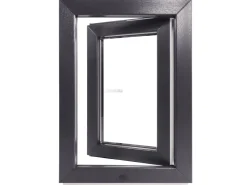 Framelux Kunststofffenster^Kunststofffenster Proline 3-Fach Verglasung 500 x 1200 mm Linksanschlag Anthrazit