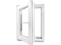 Framelux Kunststofffenster^Kunststofffenster Proline 3-Fach Verglasung 500 x 1200 mm Rechtsanschlag Weiß