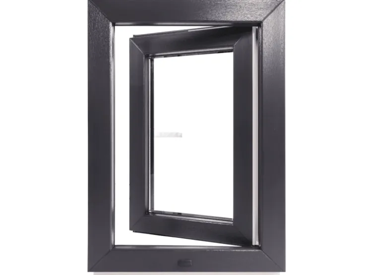 Framelux Kunststofffenster^Kunststofffenster Proline 2-Fach Verglasung 600 x 900 mm Rechtsanschlag Anthrazit