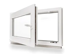 Framelux Kunststofffenster^Kunststofffenster Proline 2-Fach Verglasung 1100 x 600 mm Linksanschlag Weiß