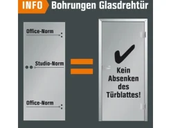 Zimmertüren*Skyscope Glasdrehtür ESG Bronze DIN LI/RE 1972 x 709 x 8 mm