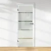 Zimmertüren*Skyscope Glasdrehtür ESG Floatglas Dekor Siebdruck 36/15 DIN Links 1972 x 709 x 8 mm