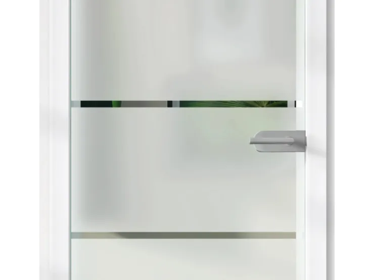 Zimmertüren*Skyscope Glasdrehtür ESG Floatglas Dekor Siebdruck 36/15 DIN Links 1972 x 709 x 8 mm