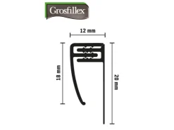 Grosfillex Zubehör Für Paneele^Abschlußprofil 5 - 8 mm klippbar 260 cm Grau