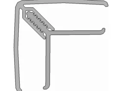 Grosfillex Zubehör Für Paneele|Akustikpaneele^Innen-/Außenwinkelprofil 5 - 8 mm klippbar 260 cm Weiß