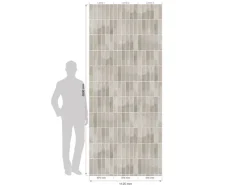 Grosfillex Dekor-Paneele^Wandpaneele Element 3D Optik Vertical Tiles Greige 260 cm x 37,5 cm
