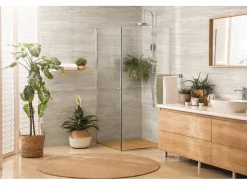 Grosfillex Dekor-Paneele|Musterfliesen^Wandpaneele Element 3D Optik Romano Bianco Brillant 260 cm x 37,5 cm