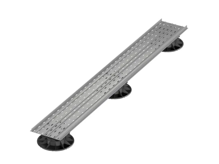 GS Terrasen Montagesysteme Entwässerungsrinnen^GS Terrassen Unterrinne für Rinne Proside 200 mm x 20 mm 2.000 mm Alu Blank