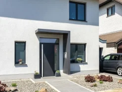 Vordächer*Gutta Rechteckvordach BS PLUS 160 Seite R BK Edel. Klingel Sprechanlage Kamera
