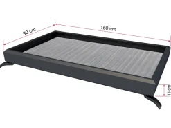Vordächer*Gutta Rechteckvordach NM Aluminium Anthrazit 150 cm x 90 cm