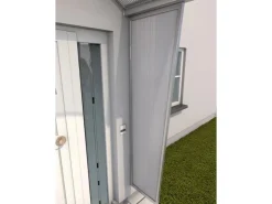 Vordächer*Gutta Seitenblende B1 Stegplatte Klar optik 200 cm x 60 cm x 45 cm Edelstahl