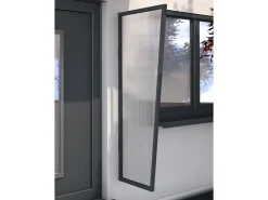 Vordächer*Gutta Seitenblende für B2 PC Klar Anthrazit 175 cm x 60 cm x 45 cm