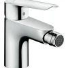 Badlüfter*Hansgrohe Einhebel-Bidetmischer Logis E mit Zugstangen-Ablaufgarnitur Chrom