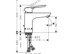 Badlüfter*Hansgrohe Einhebel-Waschtischmischer Logis E 100 CoolStart Chrom