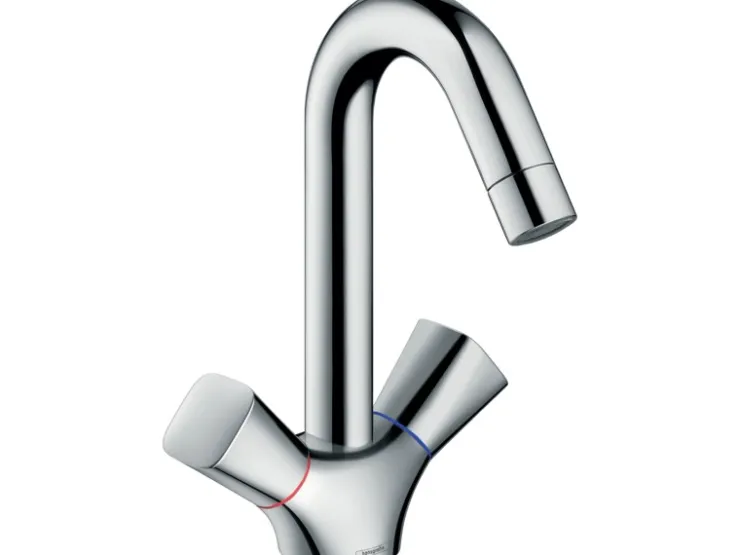 Badlüfter*Hansgrohe 2-Griff Waschtischarmatur Logis 150 ohne Ablaufgarnitur Chrom