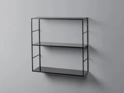Möbelbauplatten^Hängeregal aus Metall 60 cm x 60 cm x 20 cm Weiss matt