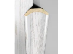 Akustikpaneele|Zubehör Für Paneele* Hohlkehlleiste foliert 22 mm x 22 mm Länge 2600 mm Esche Weiß