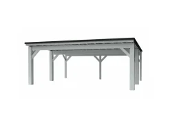 Brettschichtholz*Holzbrüder Carport Ralf 42 250 kg/m² Reinweiß-Schwarz