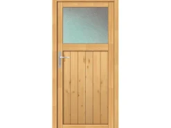 Holzfenster|Nebeneingangstüren*PANTO Holz-Nebeneingangstür NET 501-88 Fichte Natur 88 cm x 200 cm Anschlag Links