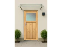 Holzfenster|Nebeneingangstüren*PANTO Holz-Nebeneingangstür NET 501-88 Fichte Natur 88 cm x 200 cm Anschlag Links