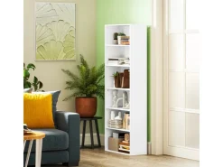 HOMCOM Möbelbauplatten^Bücherregal Standregal mit 5 Ebenen Aufbewahrungsregal